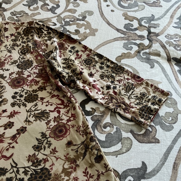 Y2k FLORAL PRINT BLOUSE SIZE M - Picture 4 of 4